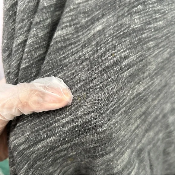 Free People Beach Heather Gray Cowl Neck Lagenlook Sweater Size Large - “Titus” - Picture 7 of 14